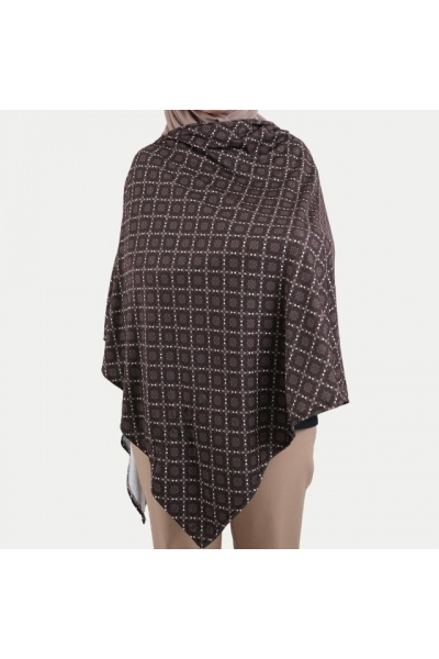 Monogram Maternity Nursing Cover Printed Cotton Spandex In Coffee